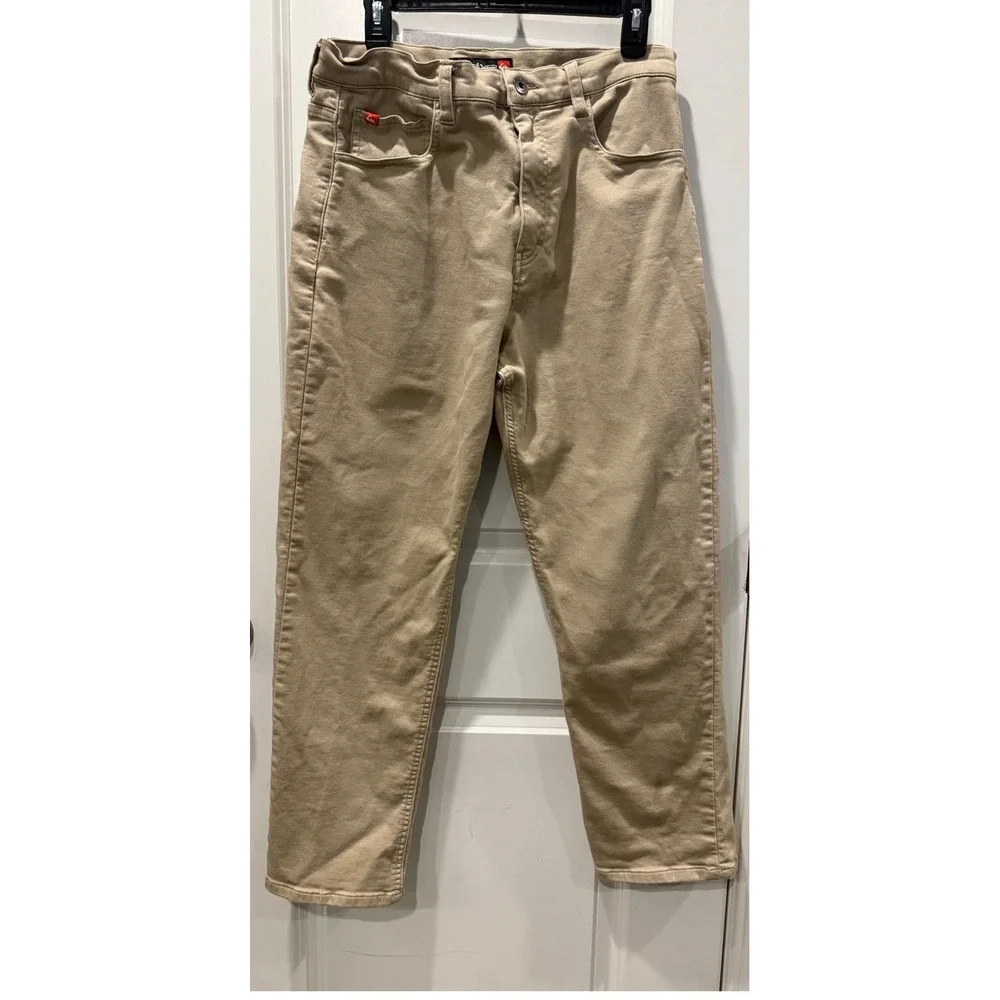 Quiksilver Mens Khaki Straight Leg 5-Pocket Chino Pants Size 34 Tan‎ RN169009